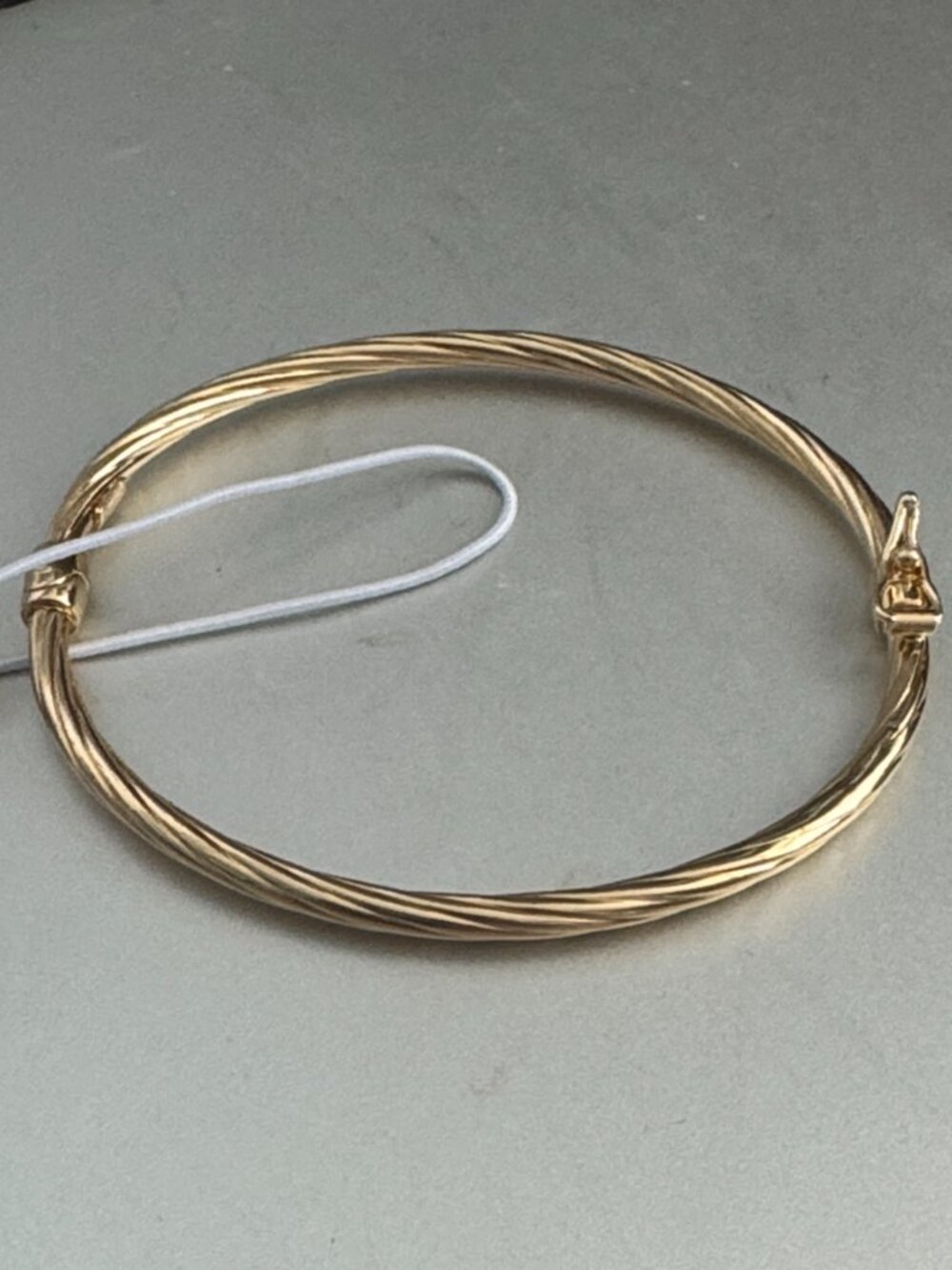 Mia Fiore Bangle Wavy Polished Bracelet Gold Plated Bronze Italy